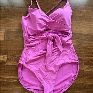 Pink Women's One Piece Swimsuit